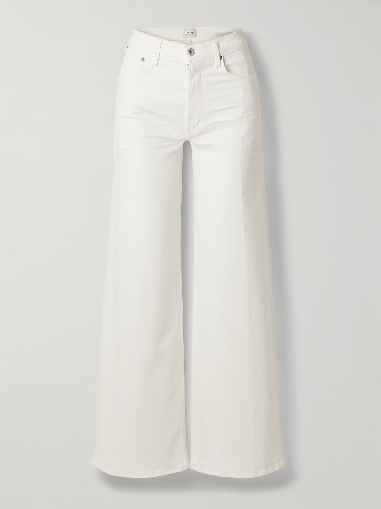 Citizens of Humanity - Lyra Long Mid-rise Wide-leg Jeans - White | NET-A-PORTER (US)
