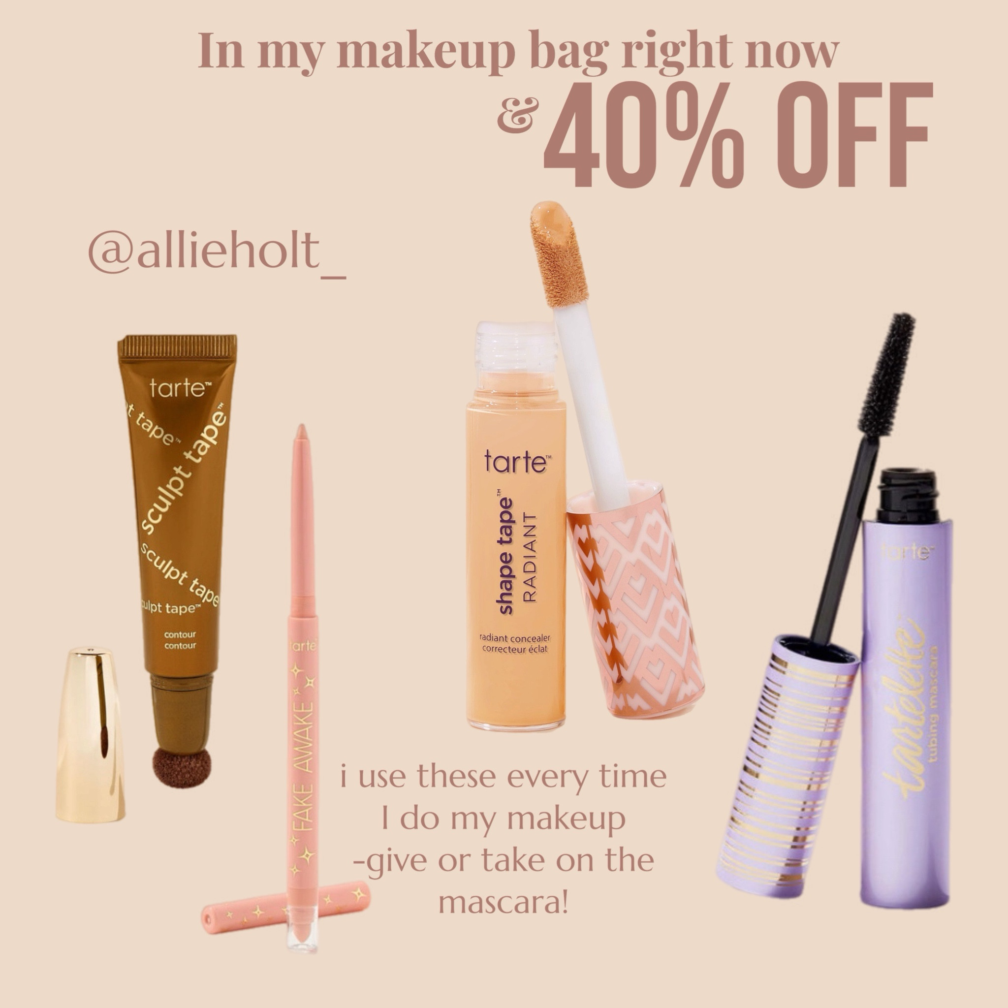 Tarte picks!! I use 27s in the concealer I have very bad dark circles and it covers them great!! Also radiant finish is best hands down, doesn’t crease. I use the pink/nude in the eye brightener. 

#LTKSaleAlert #LTKBeauty