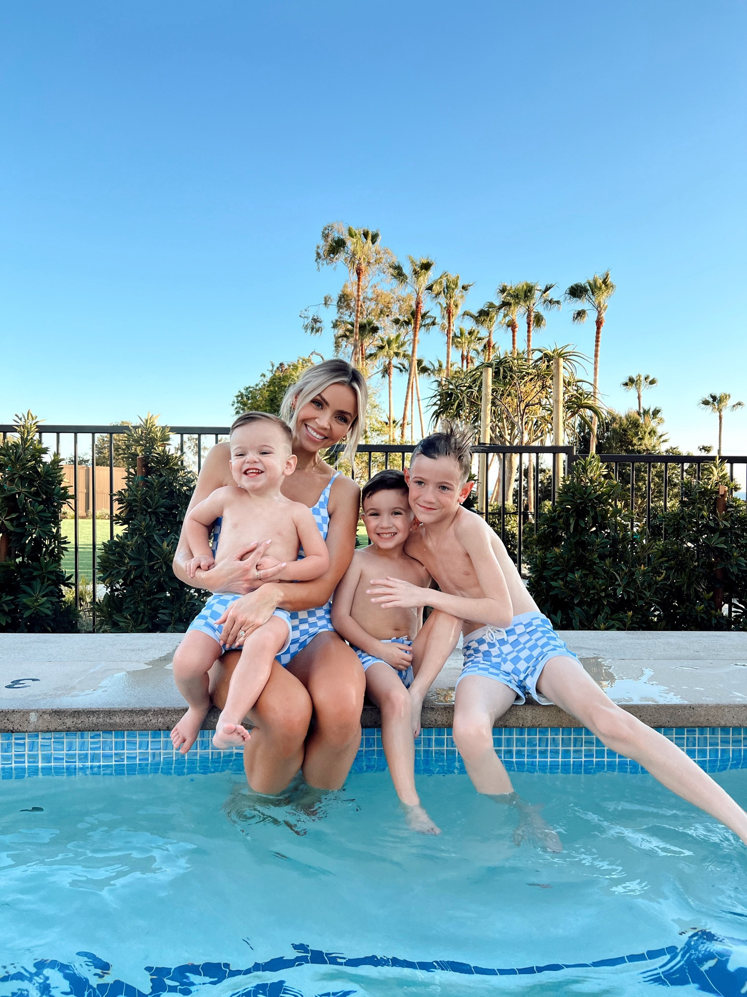 Obsessed with these matching swimsuits! Comes in a one piece for girls too! Code DESTINY10

#LTKkids #LTKswim #LTKSeasonal