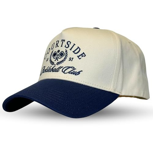 Vintage Sport Trucker Hat | Men & Women | Trendy Pickleball Golf Hats Men | American Country Western Cute Cowgirl Caps | Retro Baseball Cotton | Snapback (Pickleball Club | Navy) | Amazon (US)