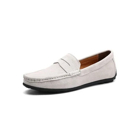 GENILU Mens Casual Classic Low Top Penny Loafer Lightweight Faux Suede Dress Shoe Driving Non-Slip F | Walmart (US)