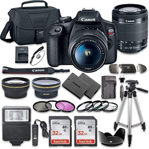 Canon EOS Rebel T7 DSLR Camera Bundle with Canon EF-S 18-55mm f/3.5-5.6 is II Lens + 2pc SanDisk 32GB Memory Cards + Accessory Kit (Renewed) | Amazon (US)