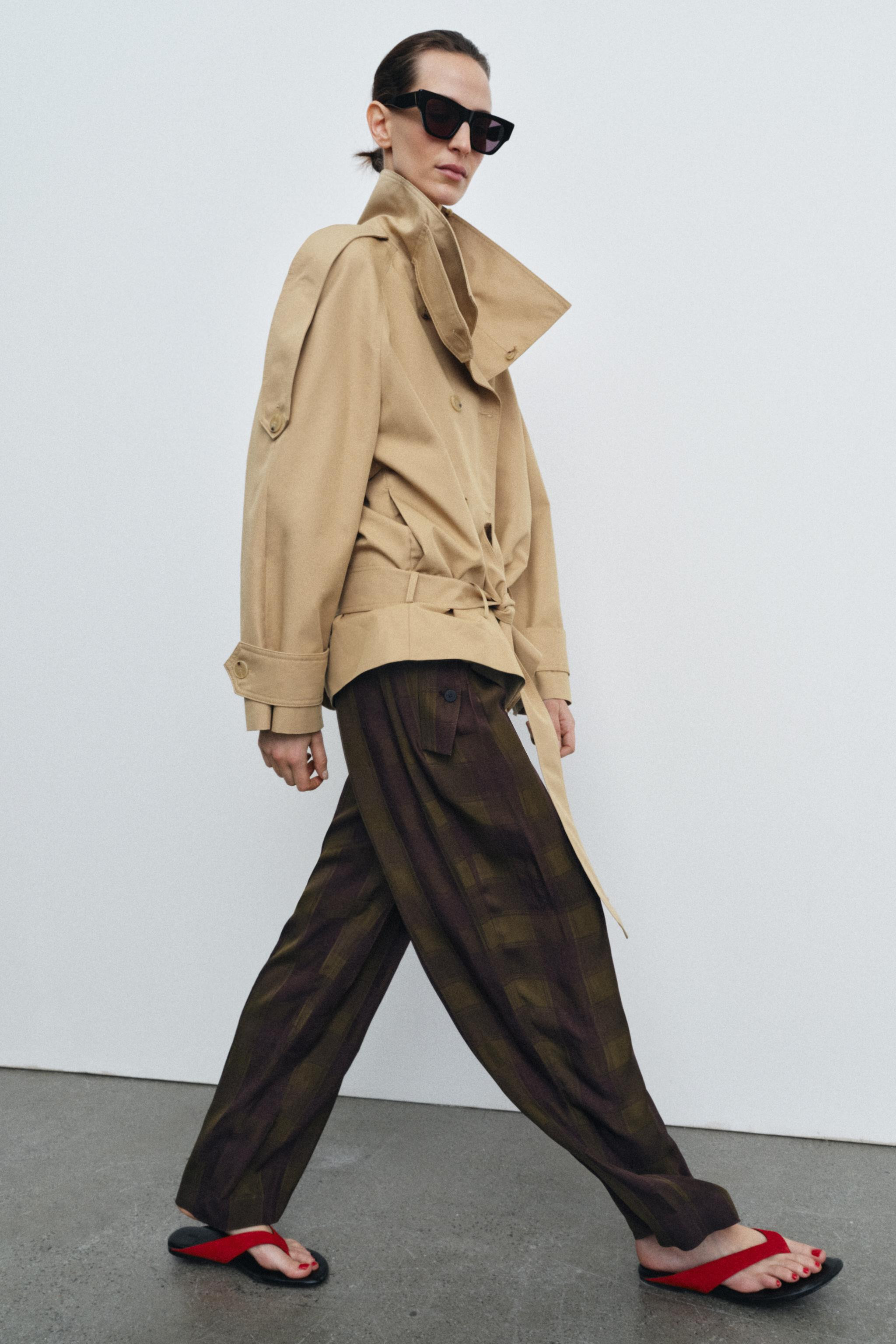 ZW COLLECTION SHORT HIGH-NECK TRENCH COAT | Zara UK