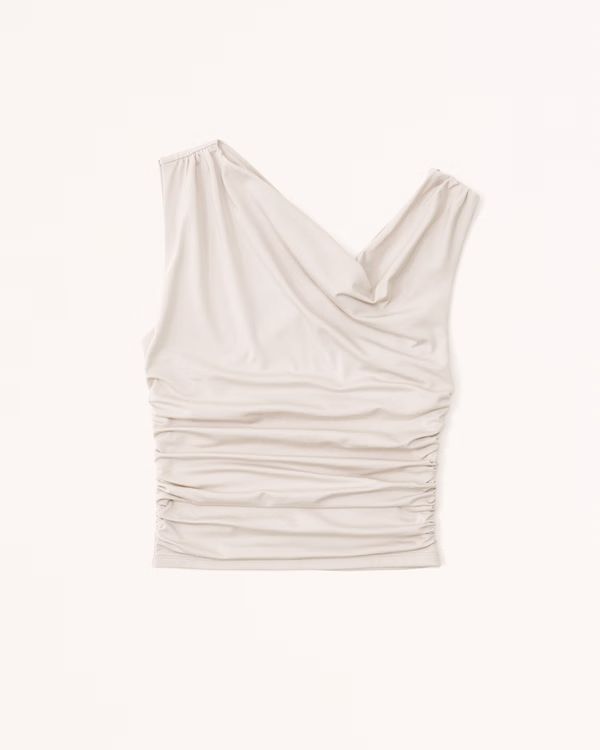 Soft Matte Seamless Draped One-Shoulder Top | Abercrombie & Fitch (US)