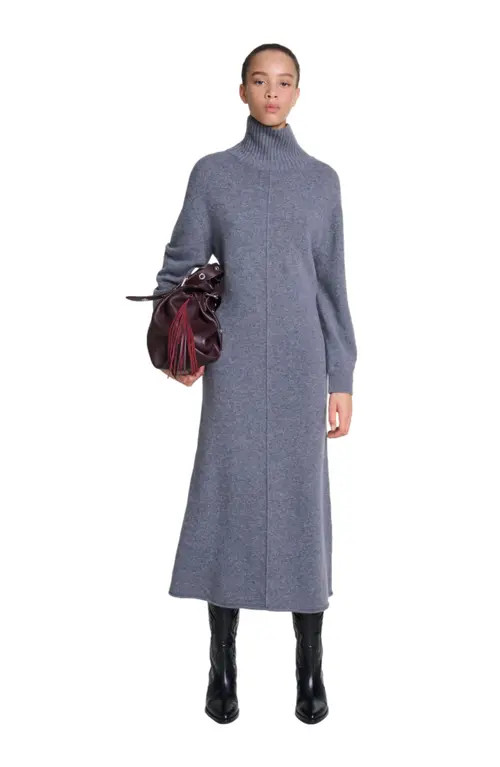 maje Knit maxi dress in Grey at Nordstrom, Size 34 Eu | Nordstrom