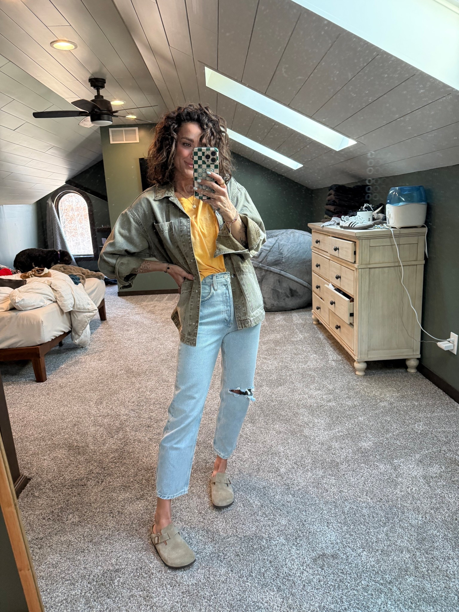 Todays OOTD!
Tee- S
Jacket- XS
Jeans- size 24 TTS 

#LTKStyleTip #LTKSeasonal #LTKBeauty