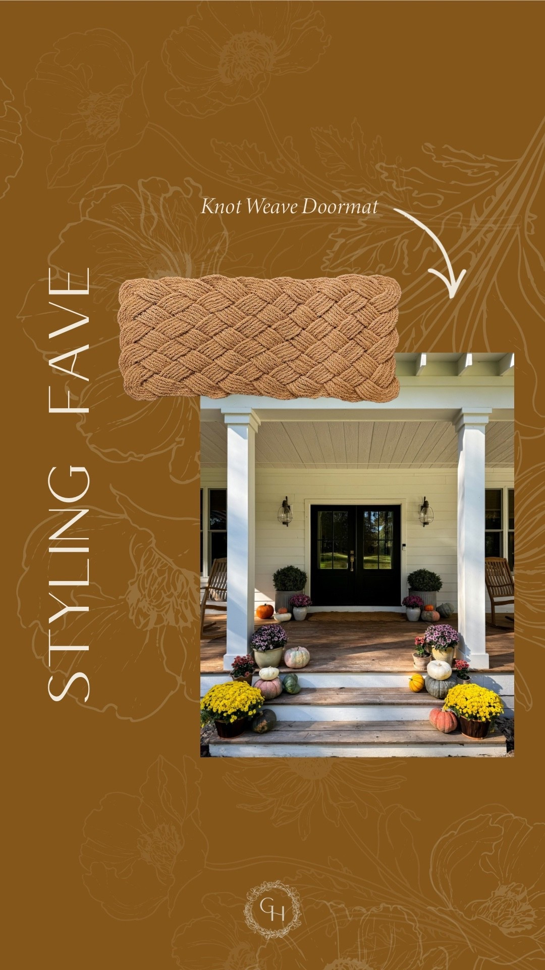 Loving this @Anthropologie door mat on our front porch! 🙌🏼