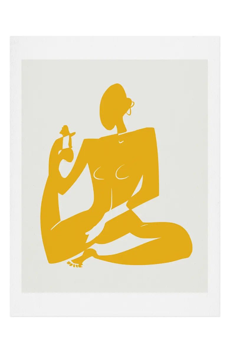 Yoga Nude in Yellow Unframed Wall Art | Nordstrom | Nordstrom