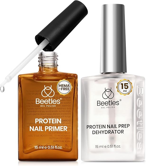 Beetles 15ml Protein Nail Prep Dehydrator and Primer nail Set - 2PCS Hema-Free & Acid Free Nail B... | Amazon (US)