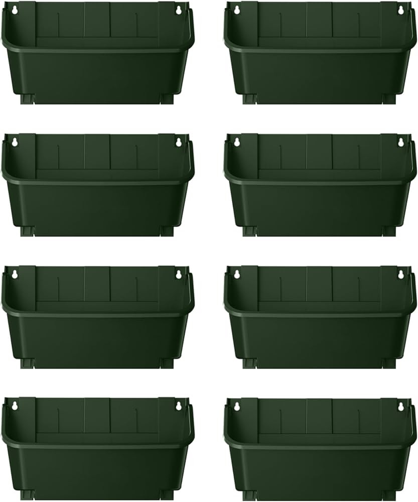 Vertical Garden Planter - 8 Pack, 13 inch Wall Mounted Planter for Patio Outdoor Decor, Home Gree... | Amazon (US)