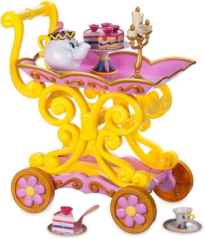 Disney Store Official Beauty and the Beast Tea Cart Set – Includes Lumiere, Mrs. Potts, Chip, C... | Amazon (US)