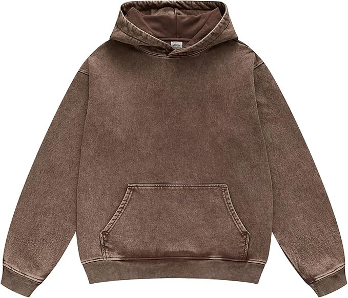 FAIABLE Mens Hoodies Pullover Oversized Hoodie Wash Plush Cotton Hooded Sweatshirt Vintage Heavyw... | Amazon (US)