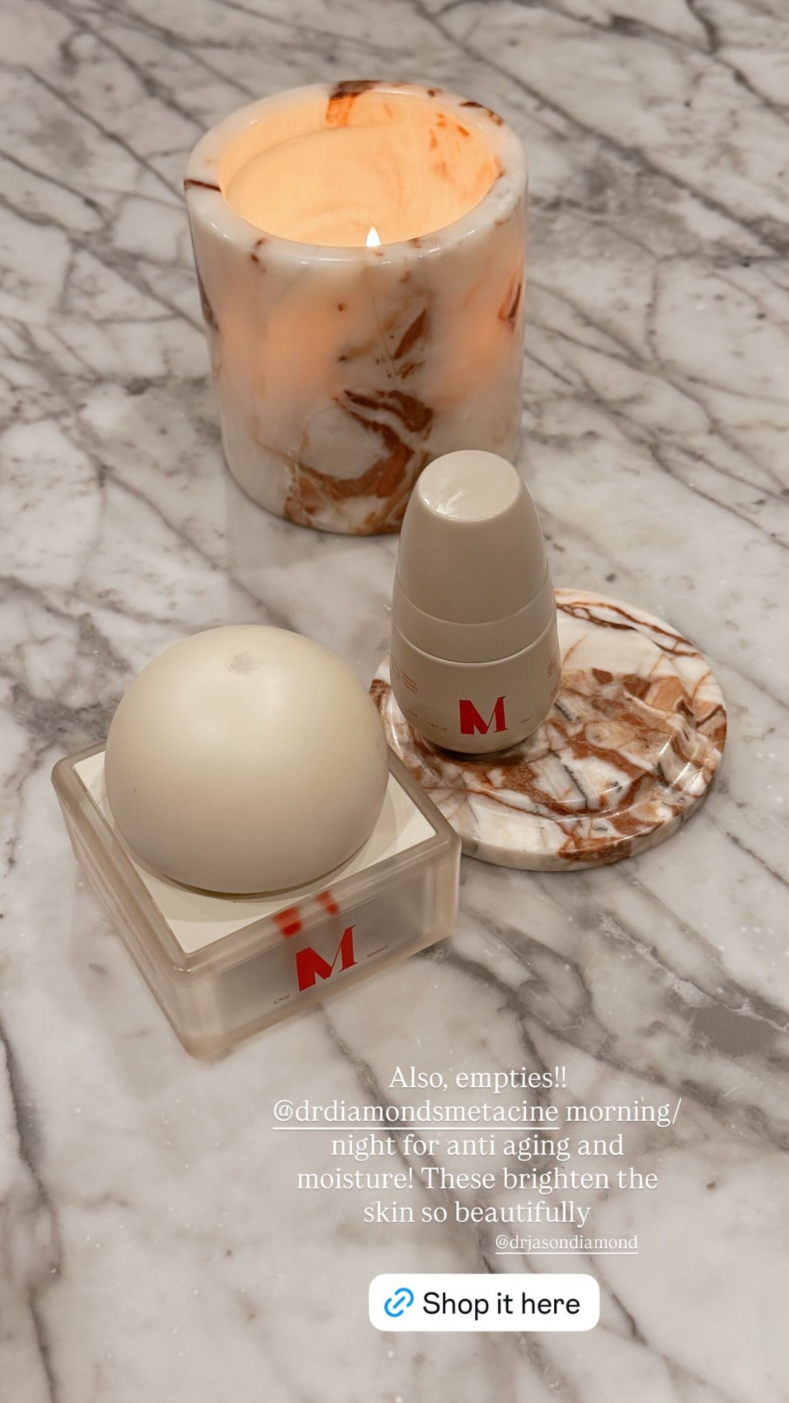 Recent empties!!
Dr. Diamonds Metacine morning/ night for anti aging and moisture! These brighten the skin so beautifully.

#LTKselfcare #LTKBeauty #LTKmorningroutine