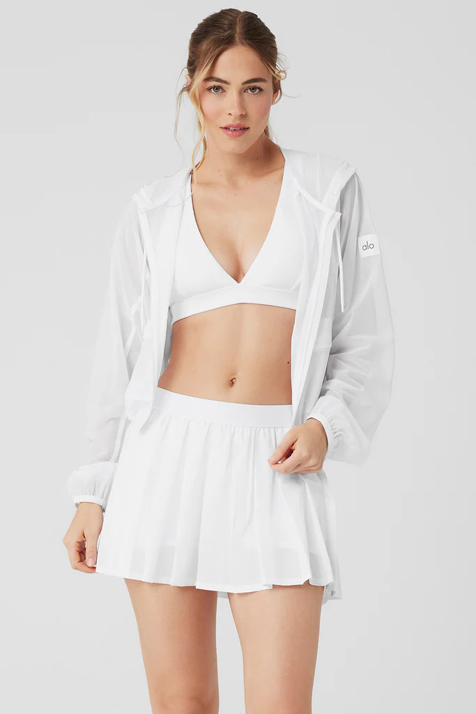 Mesh Sheer Bliss Jacket - White | Alo Yoga (US)