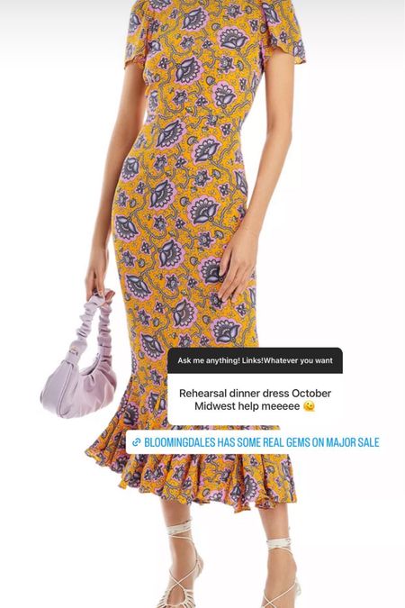 Perfect fall rehearsal dinner dress on sale on at Bloomingdale's now!

#LTKstyletip