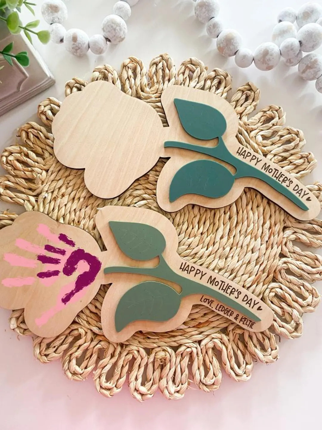 DIY Flower Handprint Sign | Mother's Day Sign | Mother's Day Gift | Handprint Sign | Gift for Mom... | Etsy (US)