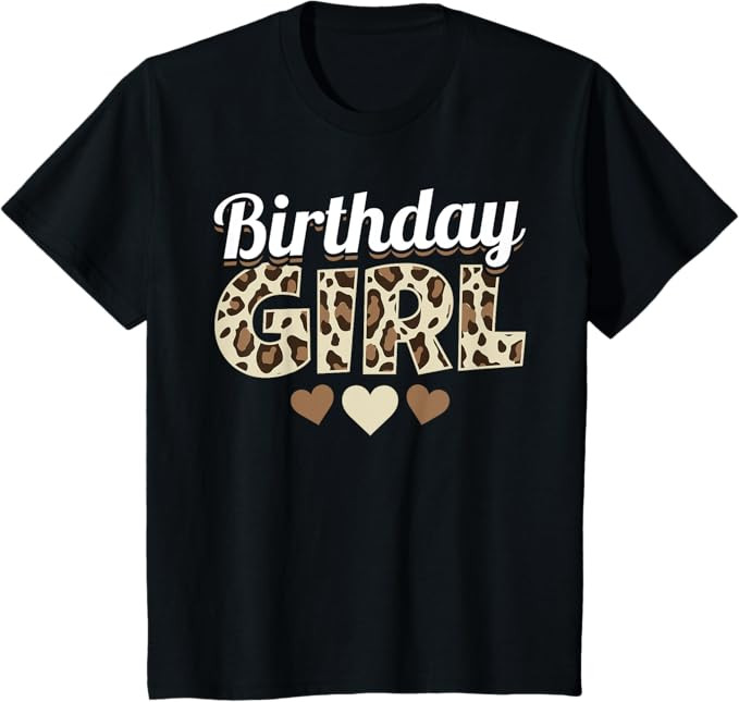 Birthday Girl Leopard T-Shirt | Amazon (US)