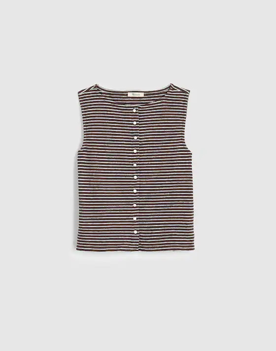 Sleeveless Boatneck Vest Top | Madewell