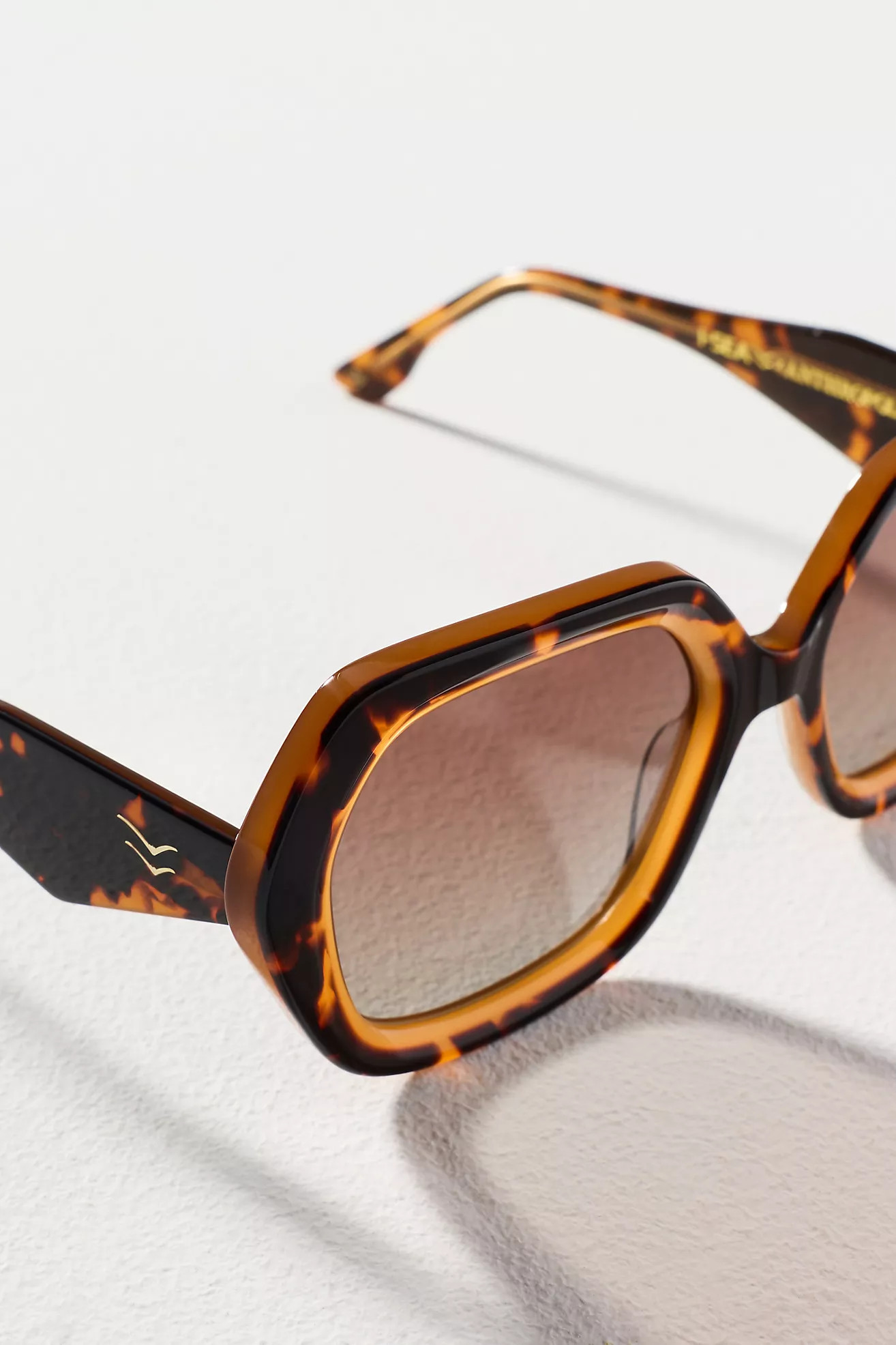 I-SEA Colorblock Geo Retro Sunglasses | Anthropologie (US)