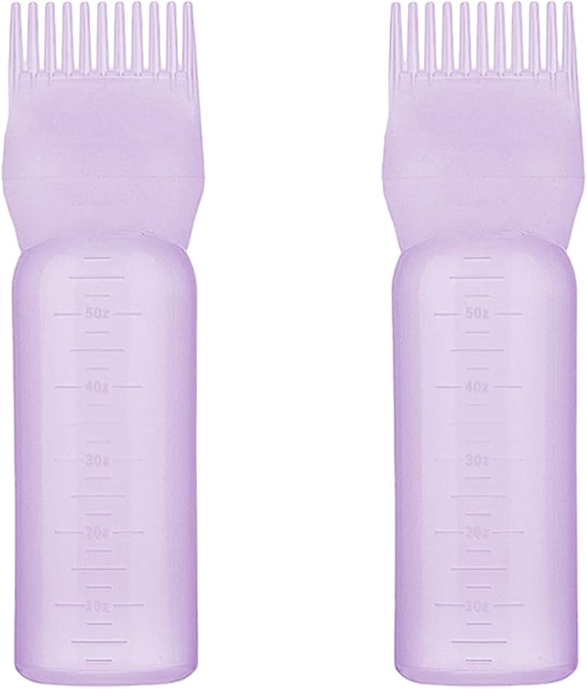 TULOBI Root Comb Applicator Bottle,2Pcs 6 Ounce Oil Applicator for Hair Dye,Hair Coloring,Scalp T... | Amazon (US)
