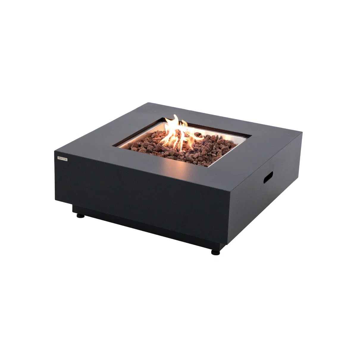 Ashton Outdoor Fire Pit 36 in. x 36 in. Square Metal Propane Fire Table with Metal Lid, Natural G... | Wayfair North America