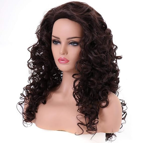 BESTUNG Long Chestnut Brown Hair Curly Wavy Full Head Halloween Wigs for Women Cosplay Costume Pa... | Amazon (US)