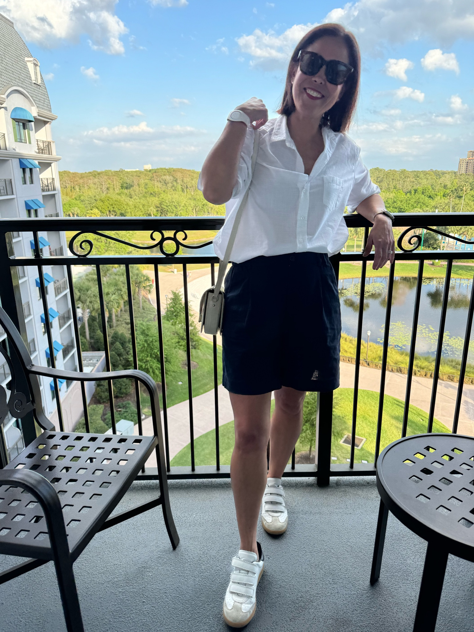 Disney Outfit
Jcrew navy shorts/ TTS
Frank and Eileen Button Up/wearing small
Isabel Marant Beth Sneaker/TTS
Sèzane Claude 
Vacation Outfit


#LTKSeasonal #LTKstyletip #LTKover40