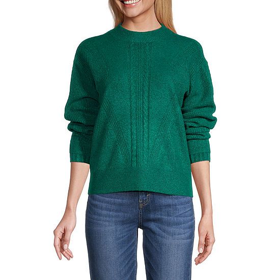 St. John's Bay Womens Crew Neck Long Sleeve Pullover Sweater | JCPenney