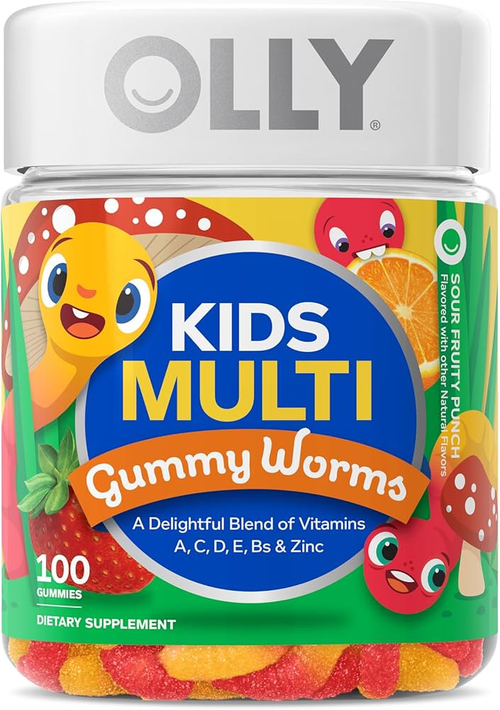 OLLY Kids Multivitamin Gummy Worms, Overall Health and Immune Support, Vitamins and Minerals A, C... | Amazon (US)