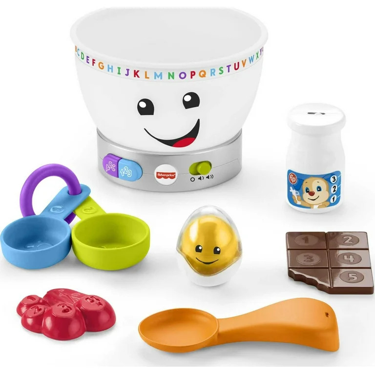 Fisher-Price Mixing Bowl Learning Toy with Pretend Food, Lights & Music, Baby and Toddler Toy | Walmart (US)