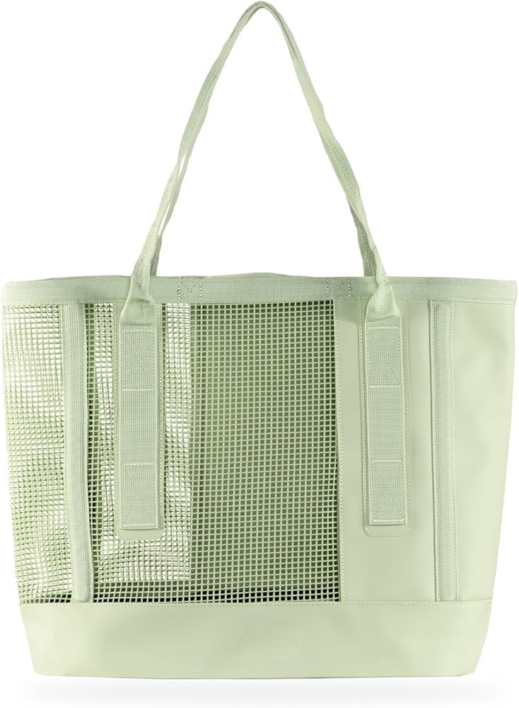 MISSION Outdoor Cassi Lightweight Beach Tote Bag with Waterproof Bottom and Coated Mesh for Beach... | Amazon (US)