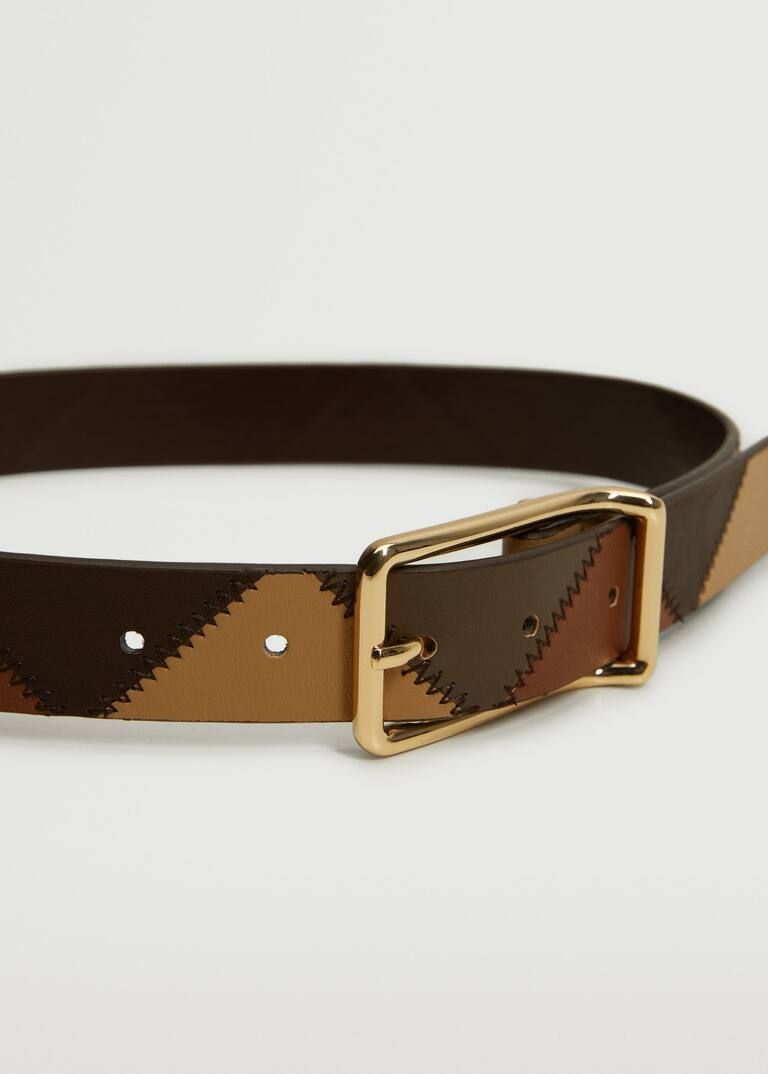 Rectangular buckle belt -  Women | Mango USA | MANGO (US)