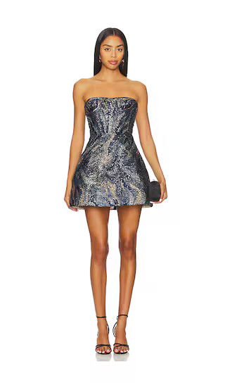 Maraya Strapless Dress in Blue Multi | Revolve Clothing (Global)