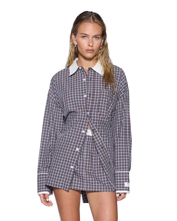 Womens Astra Ls Shirt White Plaid Shirts | Ksubi ++ | Ksubi (AU)
