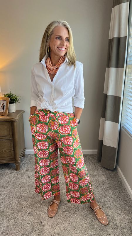 Would you believe these are technically called pajama pants?! 
They’re way to cute too keep under cover 😉
The matching top is darling, but I love how you can mix them up  

#LTKover40 #LTKtravel #LTKstyletip