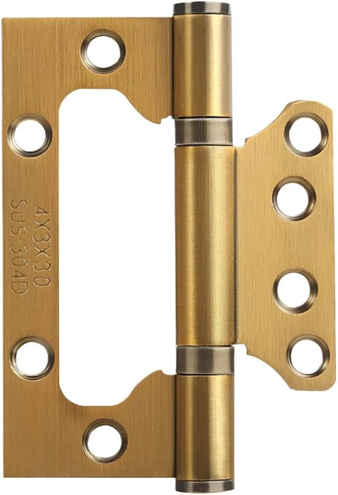 VOLUKA 6 Pack Non-Mortise Door Hinges - Easy to Install, 4" × 3" Stainless Steel Door Hinges - S... | Amazon (US)