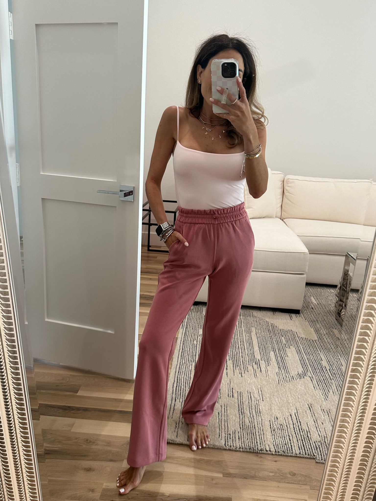 Pink petite friendly pants size 0 pink cami tank size Xs 

#LTKfindsunder100 #LTKsalealert #LTKfindsunder50