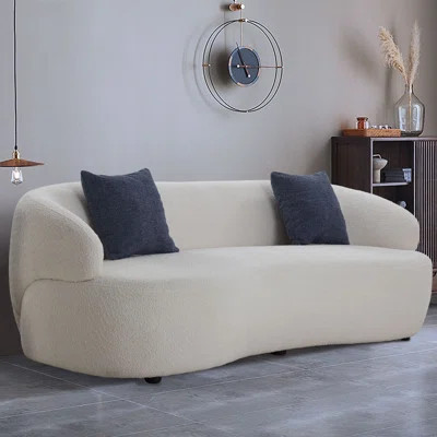 Curved Sofa, 3 Seat Cloud couch sofa Fabric Couch for Living Room | Wayfair North America