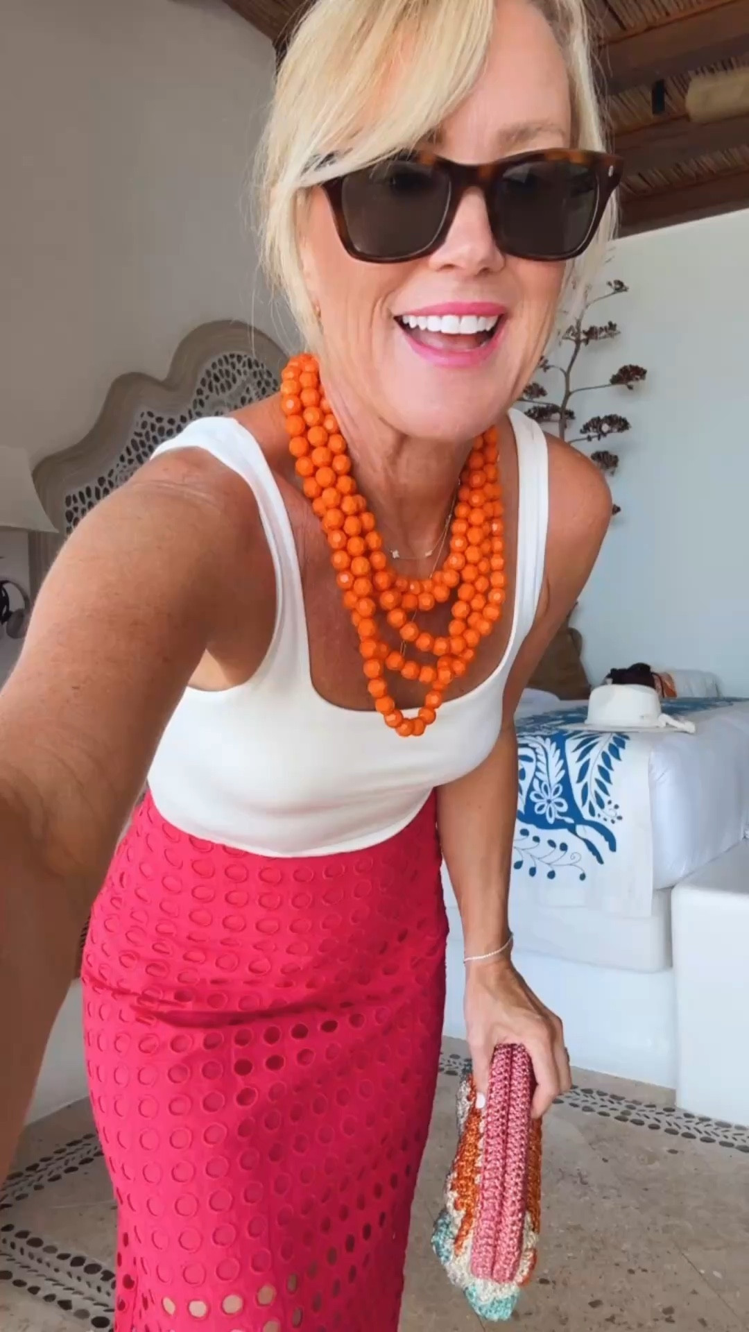 A moment for the skirt and necklace! Might be one of my favorite resort looks! 
Bodysuit: Small
Skirt: Small (size up if in between!)

#LTKOver40 #LTKSeasonal #LTKootd