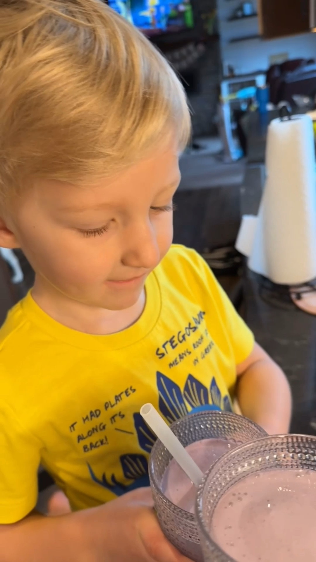 Morning protein smoothies with Levi!

#LTKdayinmylife #LTKmomlife #LTKKids