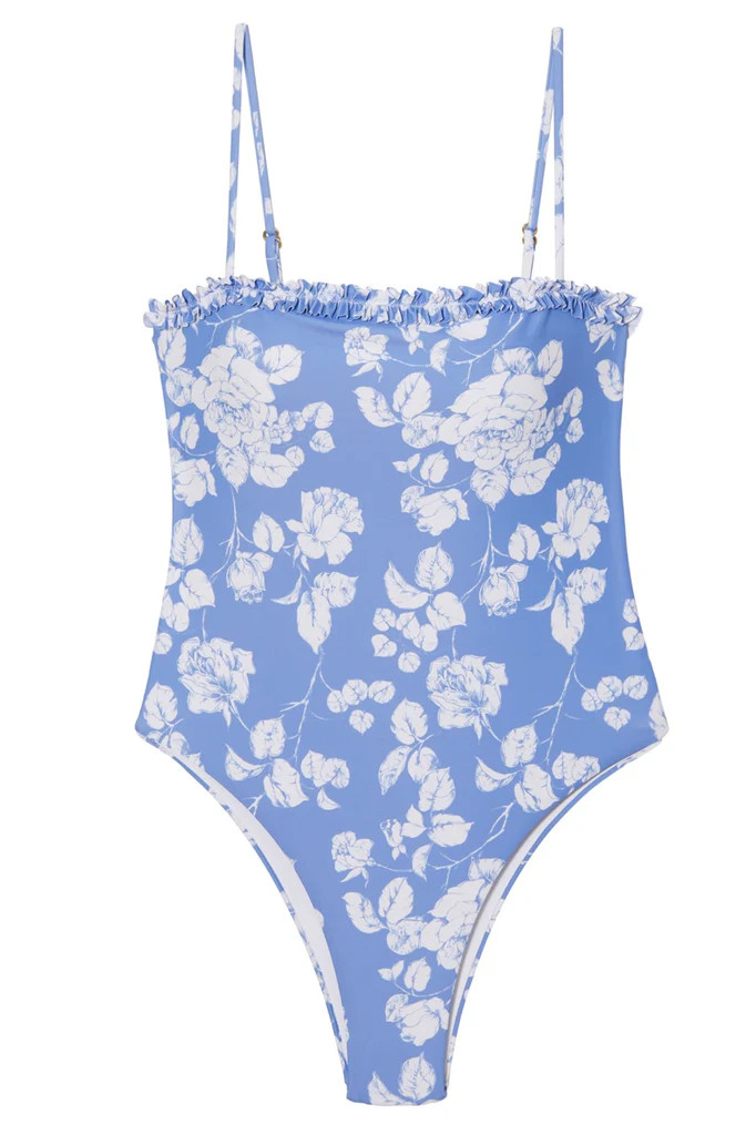 OTM Exclusive: Caroline One-Piece In Blue Floral | Over The Moon