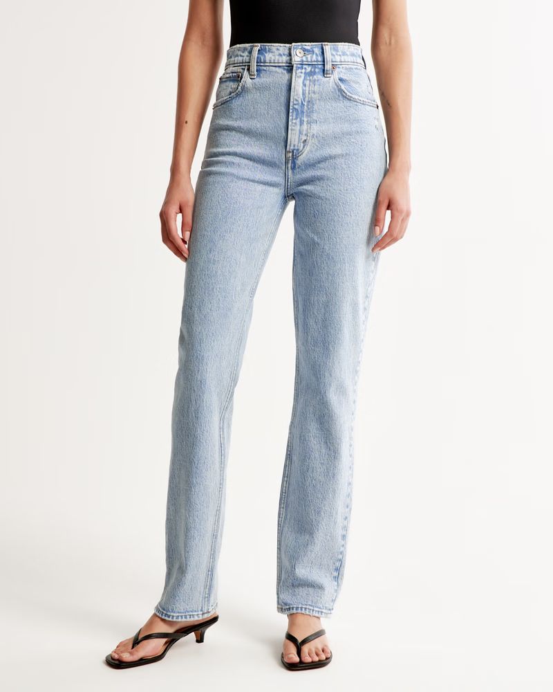 Women's Ultra High Rise 90s Straight Jean | Women's Bottoms | Abercrombie.com | Abercrombie & Fitch (US)