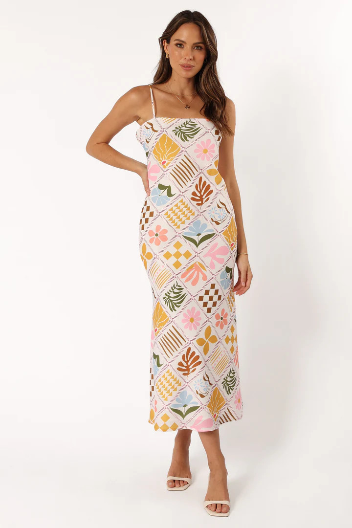 Darlene Maxi Slip Dress - White Multi | Petal & Pup (US)