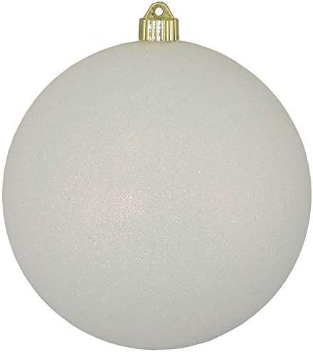 Christmas By Krebs Snowball White Glitter 8" (200mm) Oranment, Large Commercial Grade Indoor Outd... | Amazon (US)