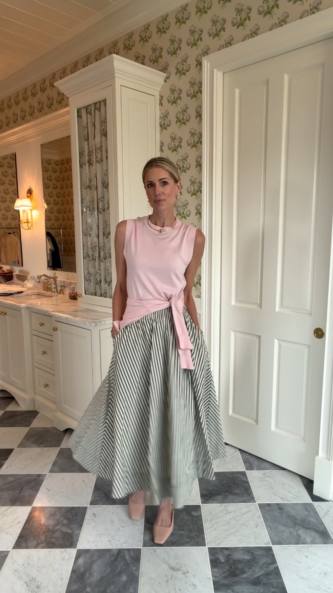 New arrivals from @Tuckernuck sizing details below. #tuckernuckpartner

Skirt: XS
Pink shell top: XS
Pink cardigan: small
White trousers: size 4
Navy top: size 2


#LTKTall #LTKootd #LTKOver40