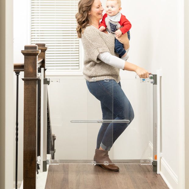 Qdos Crystal Clear Acrylic Gate in White | Babylist