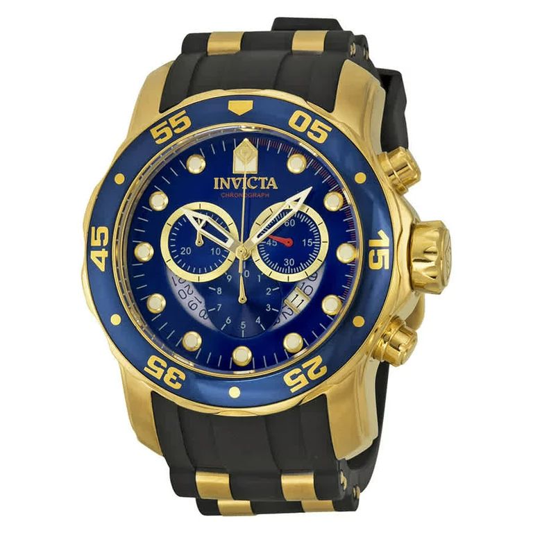 Invicta Pro Diver Chronograph Blue Dial Black Rubber Men's Watch 6983 - Walmart.com | Walmart (US)