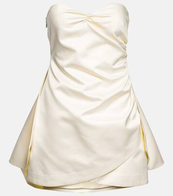 Bridal strapless ruched minidress | Mytheresa (UK)