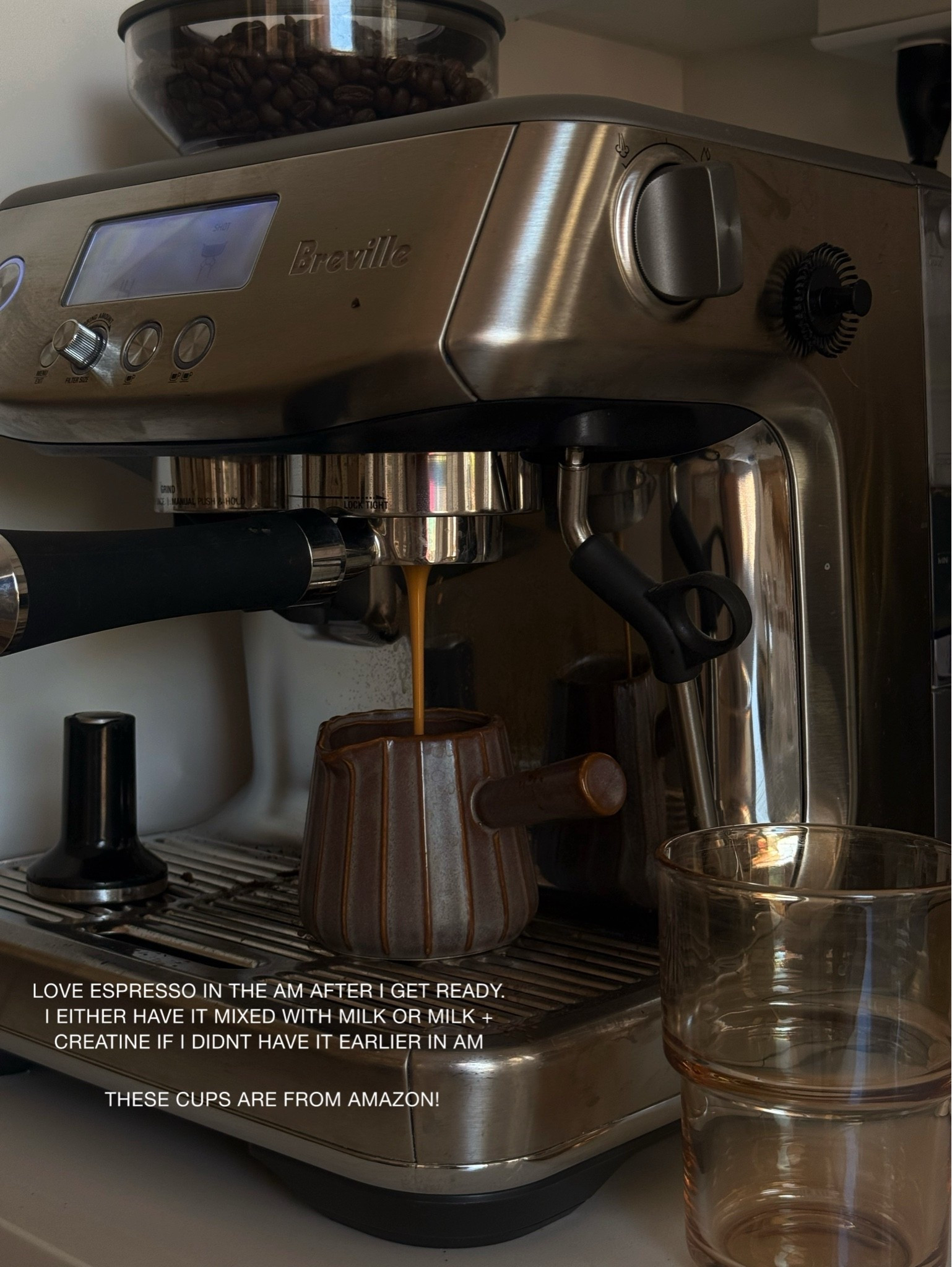 Coffee details // I have the Breville espresso machine and LOVE it. Linking my Amazon cups as well!

#LTKMothersDay #LTKfoodie #LTKdayinmylife