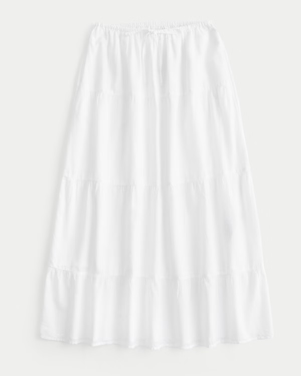Clip Dot Tiered Maxi Skirt | Hollister (US)